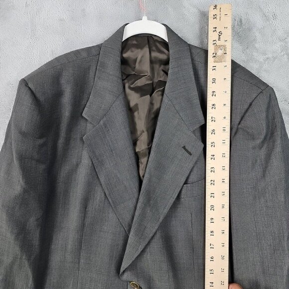 Issimo Blazer Sport Coat Mens 46 Brown Twill Lined Business Formal Made In Italy - Picture 2 of 7